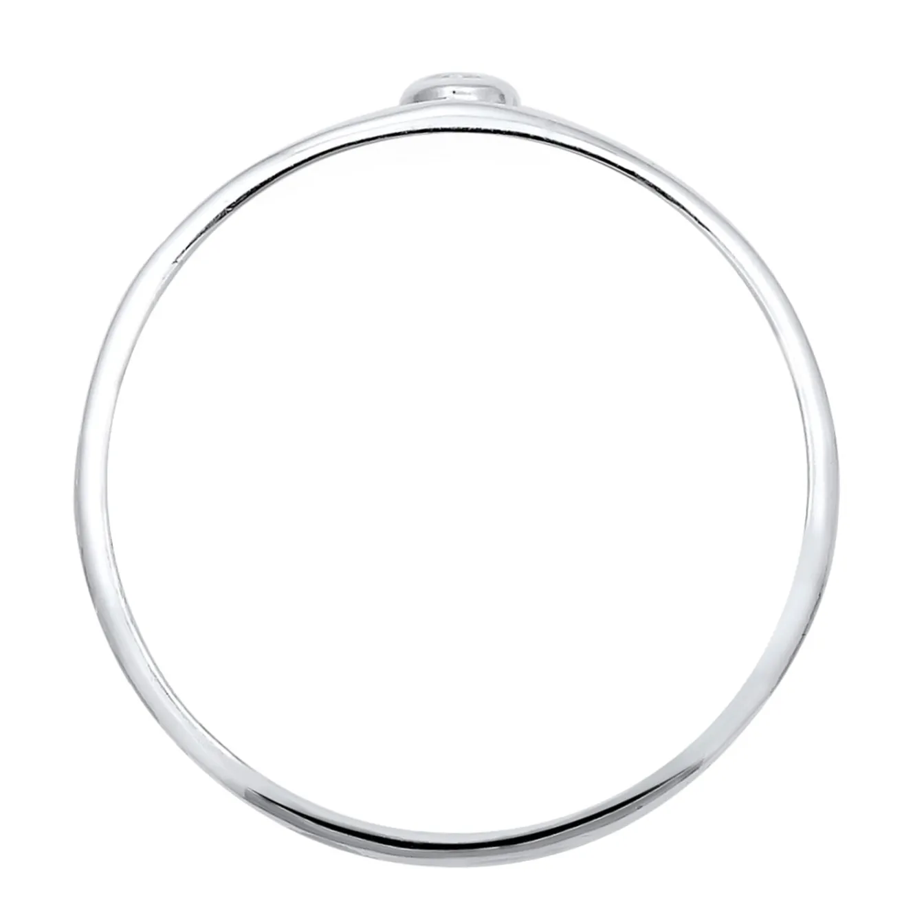 Elli "Verlobungsring Geo | Diamant ( Weiß, 0,03 ct )< Ringe|Silber