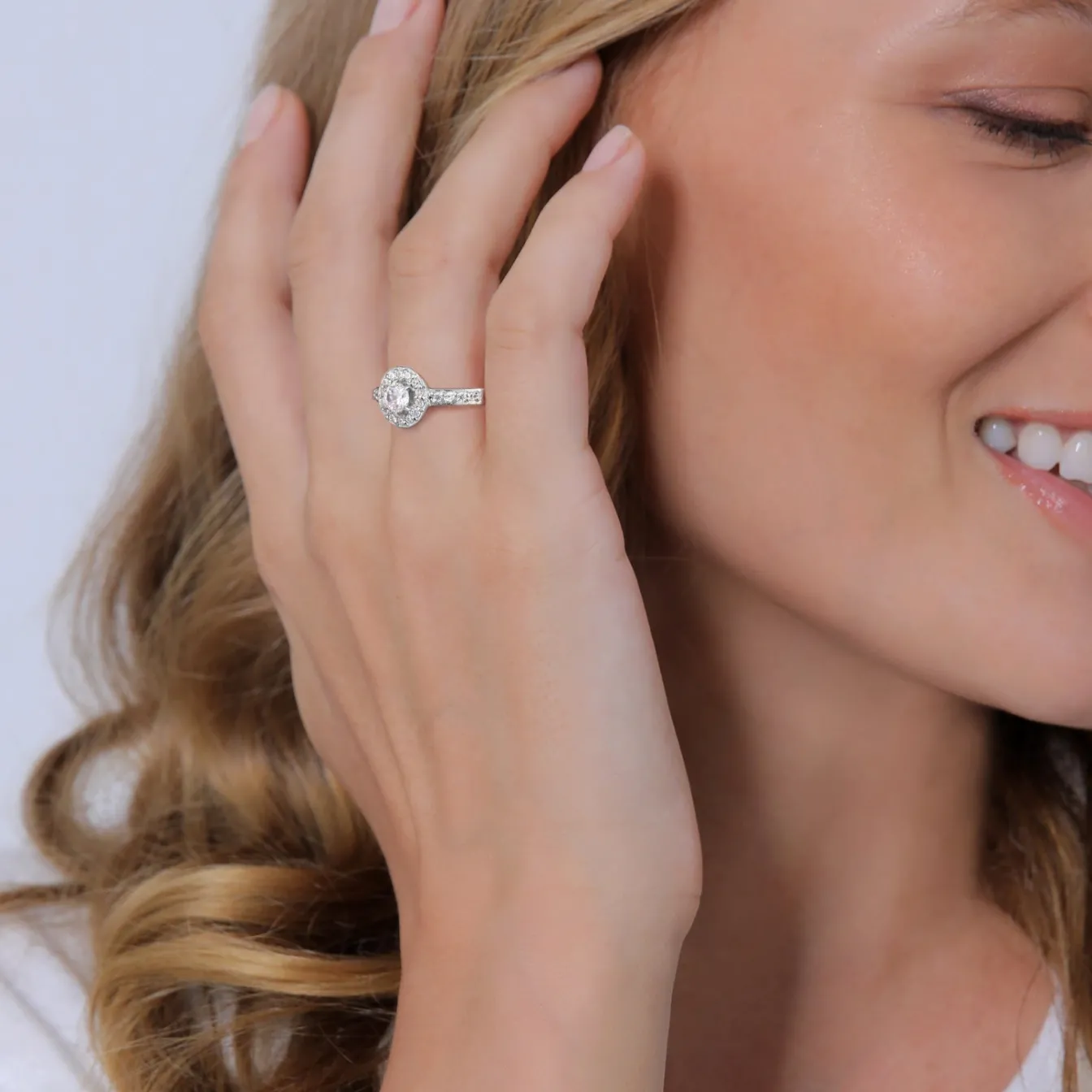 Elli "Verlobungsring Glamourös | Zirkonia (Weiß)< Ringe|Vergoldet