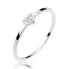 Elli "Verlobungsring Herz | Diamant ( Weiß, 0,045 ct )< Silber