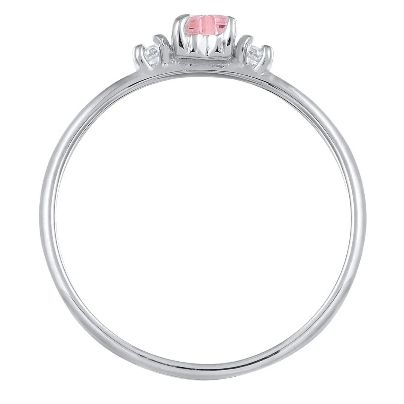 Elli "Verlobungsring Herz | Zirkonia (Weiß)< Symbol-schmuck|Herz-schmuck