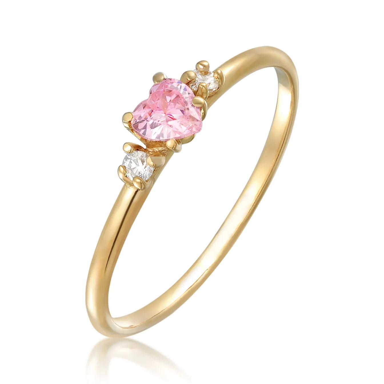 Elli "Verlobungsring Herz | Zirkonia (Weiß)< Symbol-schmuck|Herz-schmuck