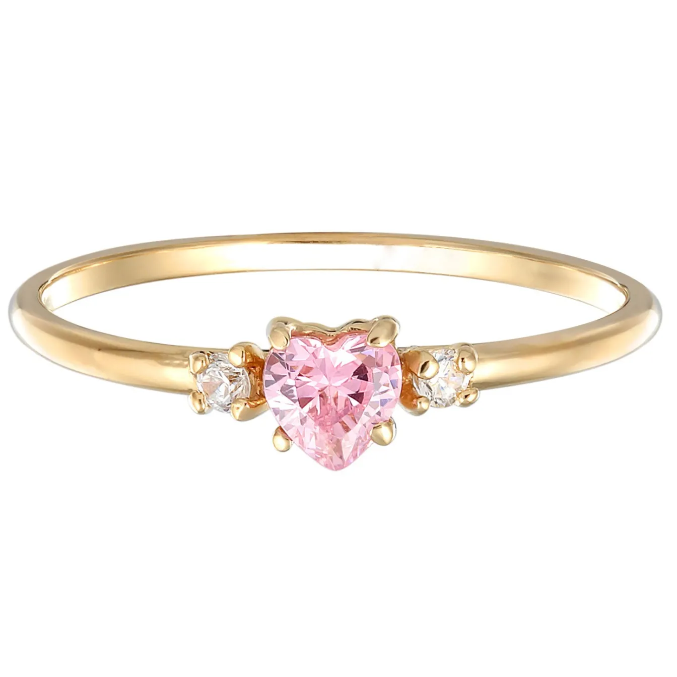 Elli "Verlobungsring Herz | Zirkonia (Weiß)< Symbol-schmuck|Herz-schmuck