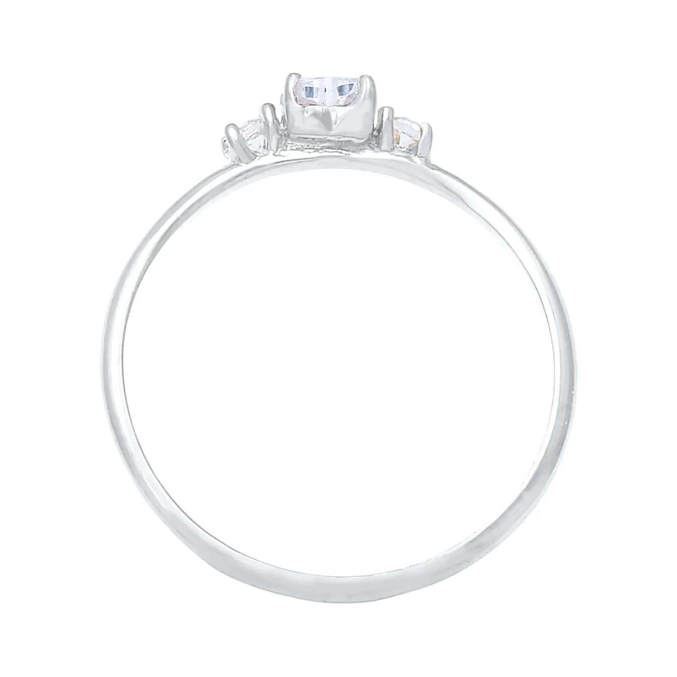 Elli "Verlobungsring Herz | Zirkonia (Weiß)< Symbol-schmuck|Herz-schmuck