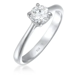 Elli "Verlobungsring Klassisch | Moissanite (Weiß)< Vergoldet|Ringe