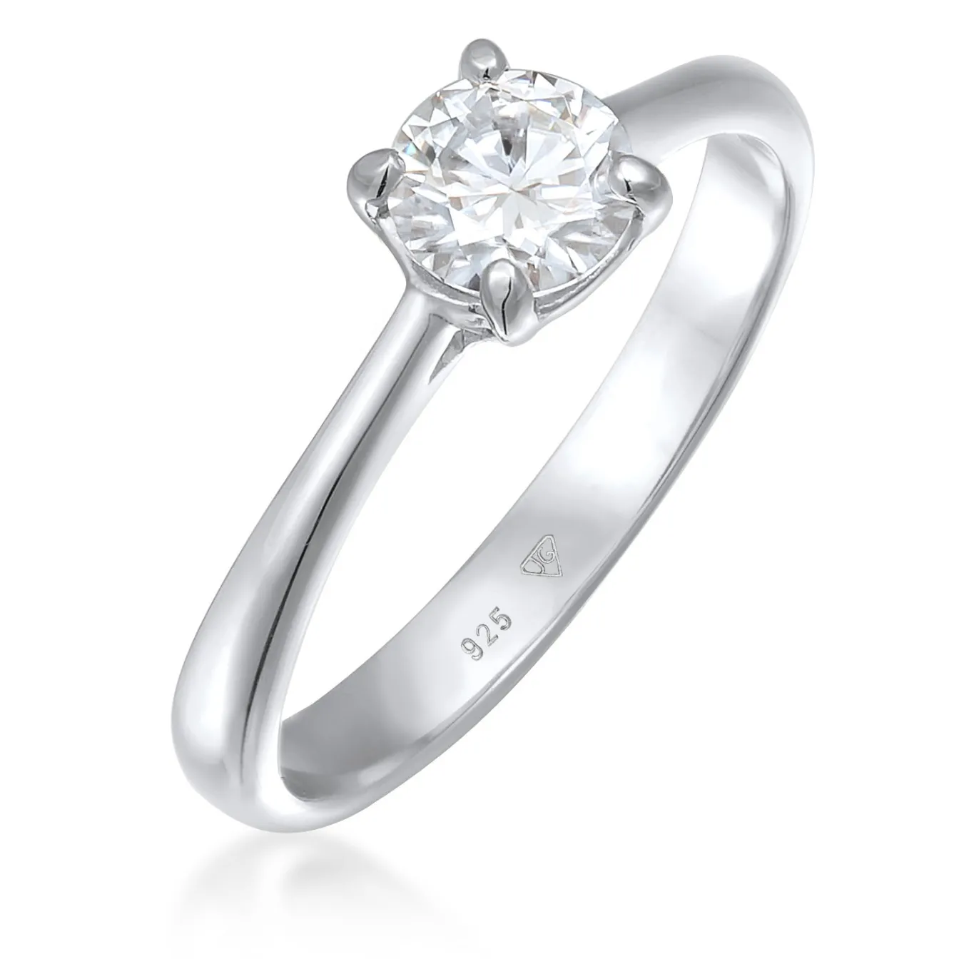 Elli "Verlobungsring Klassisch | Moissanite (Weiß)< Vergoldet|Ringe