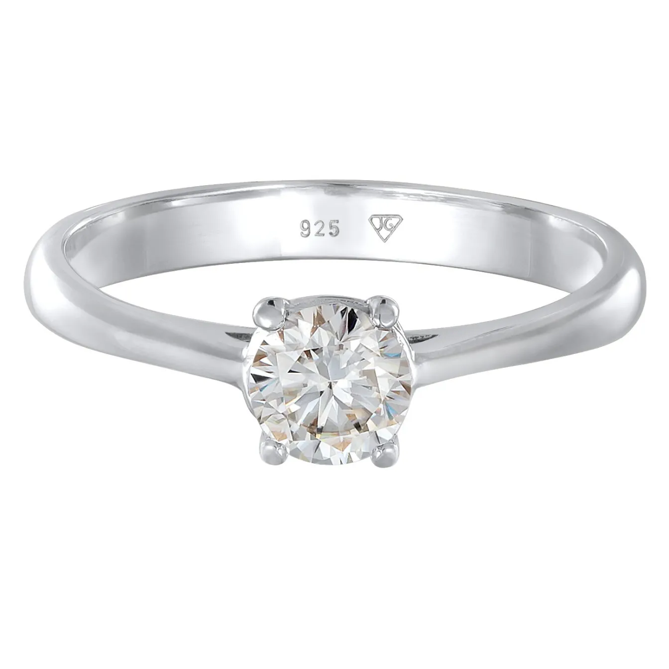 Elli "Verlobungsring Klassisch | Moissanite (Weiß)< Vergoldet|Ringe