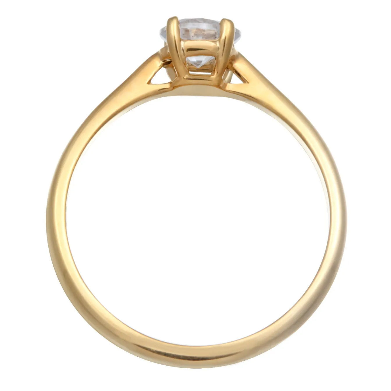 Elli "Verlobungsring Klassisch | Moissanite (Weiß)< Vergoldet|Ringe