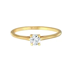 Elli "Verlobungsring Solitär | Topas (weiß)< Ringe|Echtgold