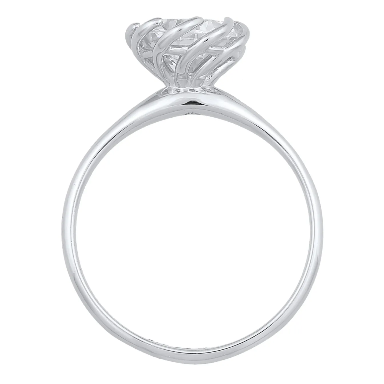 Elli "Verlobungsring Solitär | Zirkonia (Weiß)< Ringe|Silber
