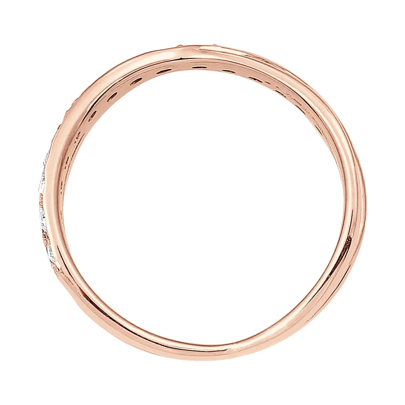 Elli "Wickelring | Kristall ( Weiß )< Roségold|Ringe
