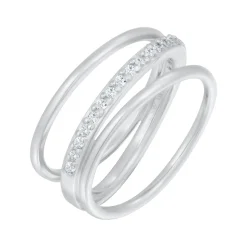 Elli "Wickelring | Zirkonia (Weiß)< Vergoldet|Ringe