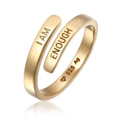 Elli "Wickelring I AM ENOUGH< Vergoldet|Ringe