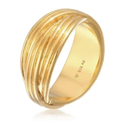 Elli "Wickelring Rillen< Ringe|Silber