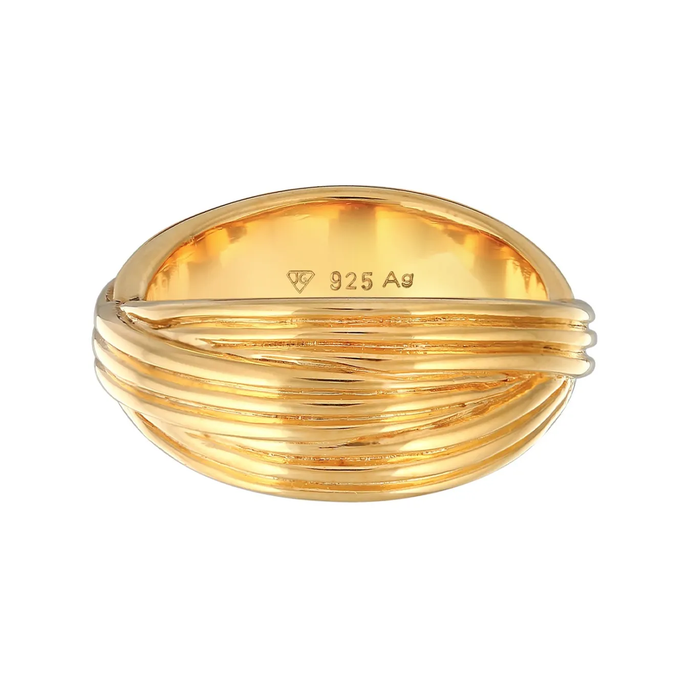 Elli "Wickelring Rillen< Ringe|Silber