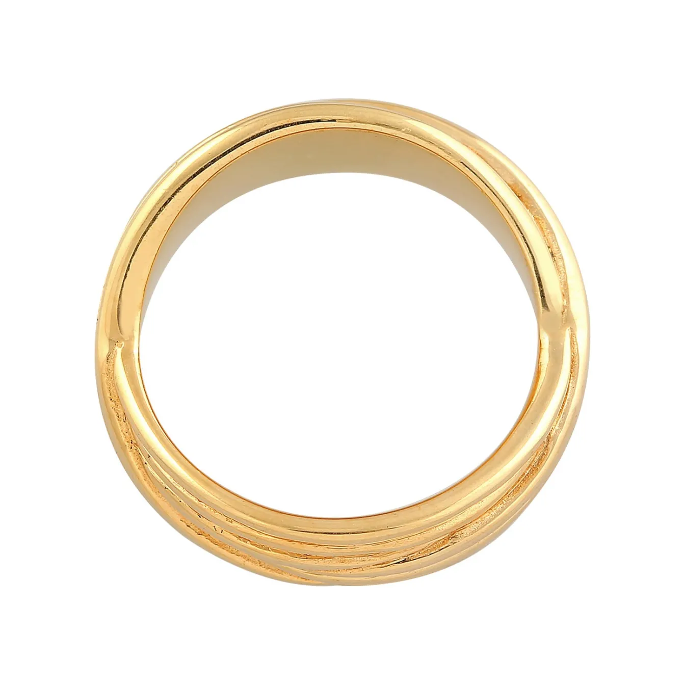 Elli "Wickelring Rillen< Ringe|Silber