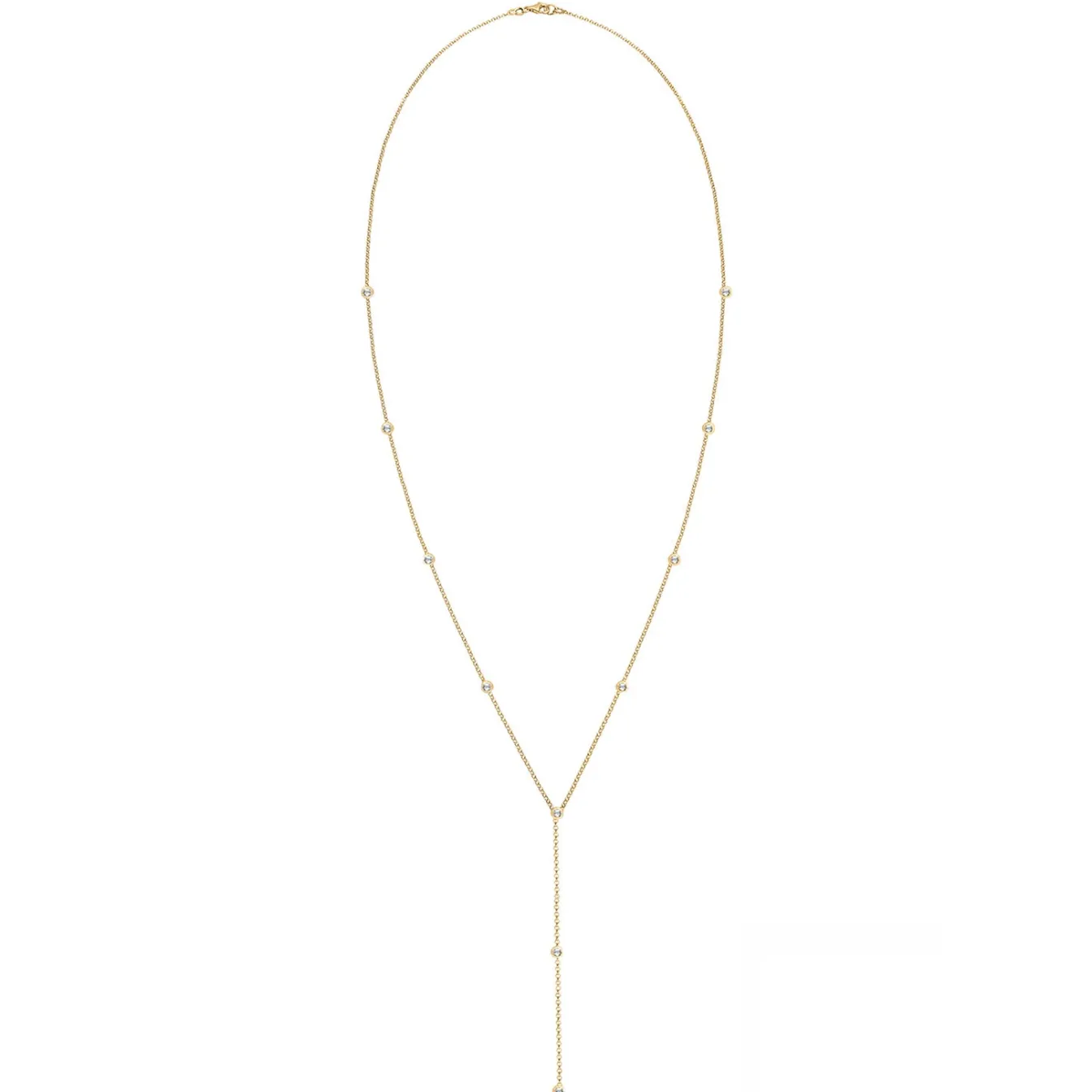 Elli "Y-Halskette | Kristall (Weiß)< Roségold|Hochzeit