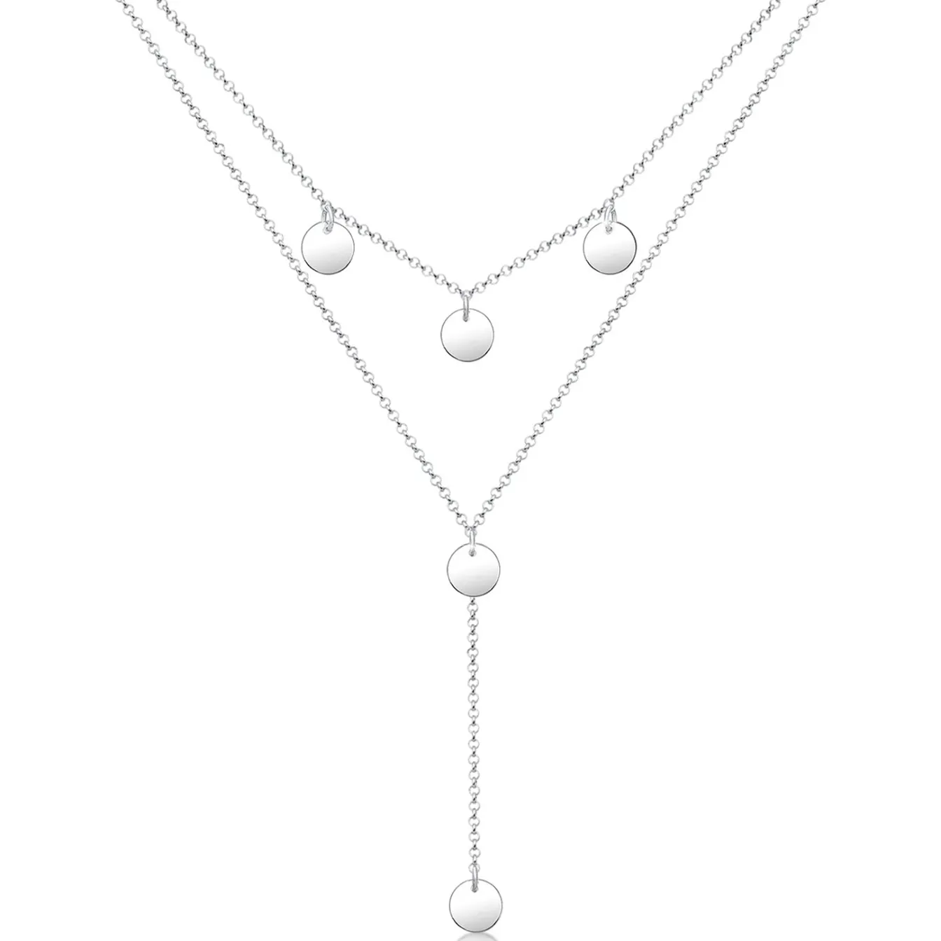 Elli "Y-Halskette Geo< Halsketten|Silber