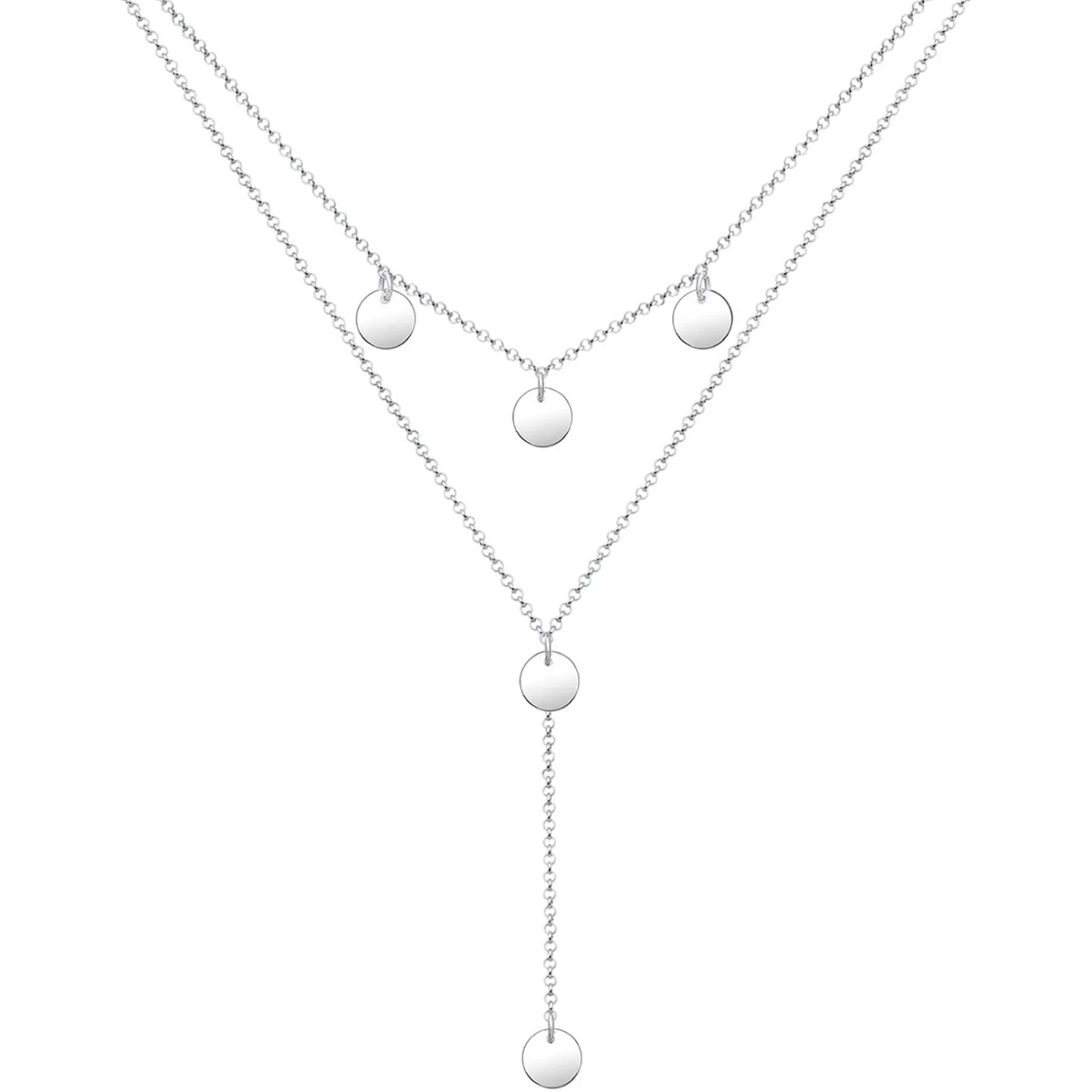 Elli "Y-Halskette Geo< Halsketten|Silber