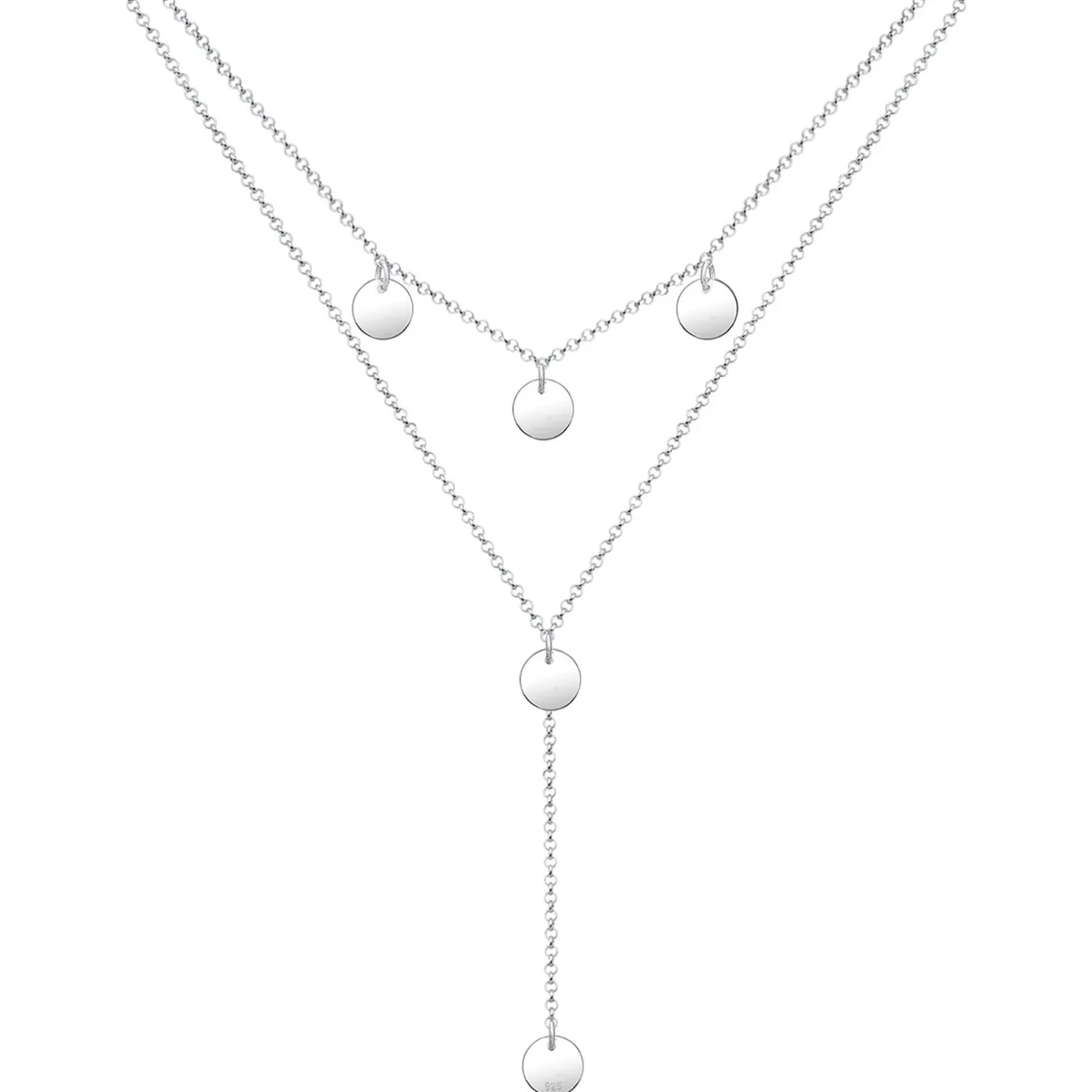 Elli "Y-Halskette Geo< Halsketten|Silber