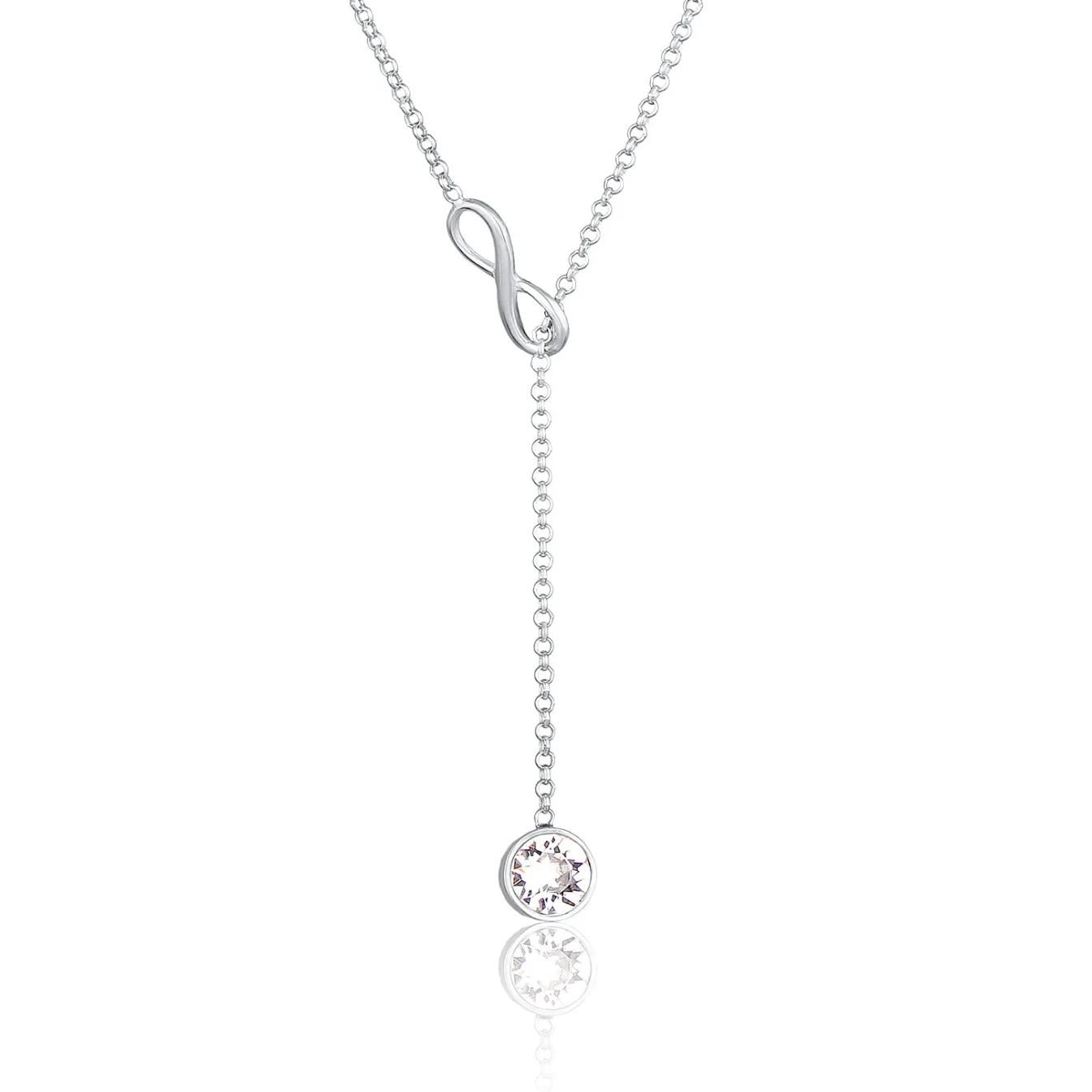 Elli "Y-Halskette Infinity | Kristall (Weiß)< Symbol-schmuck|Herz-schmuck