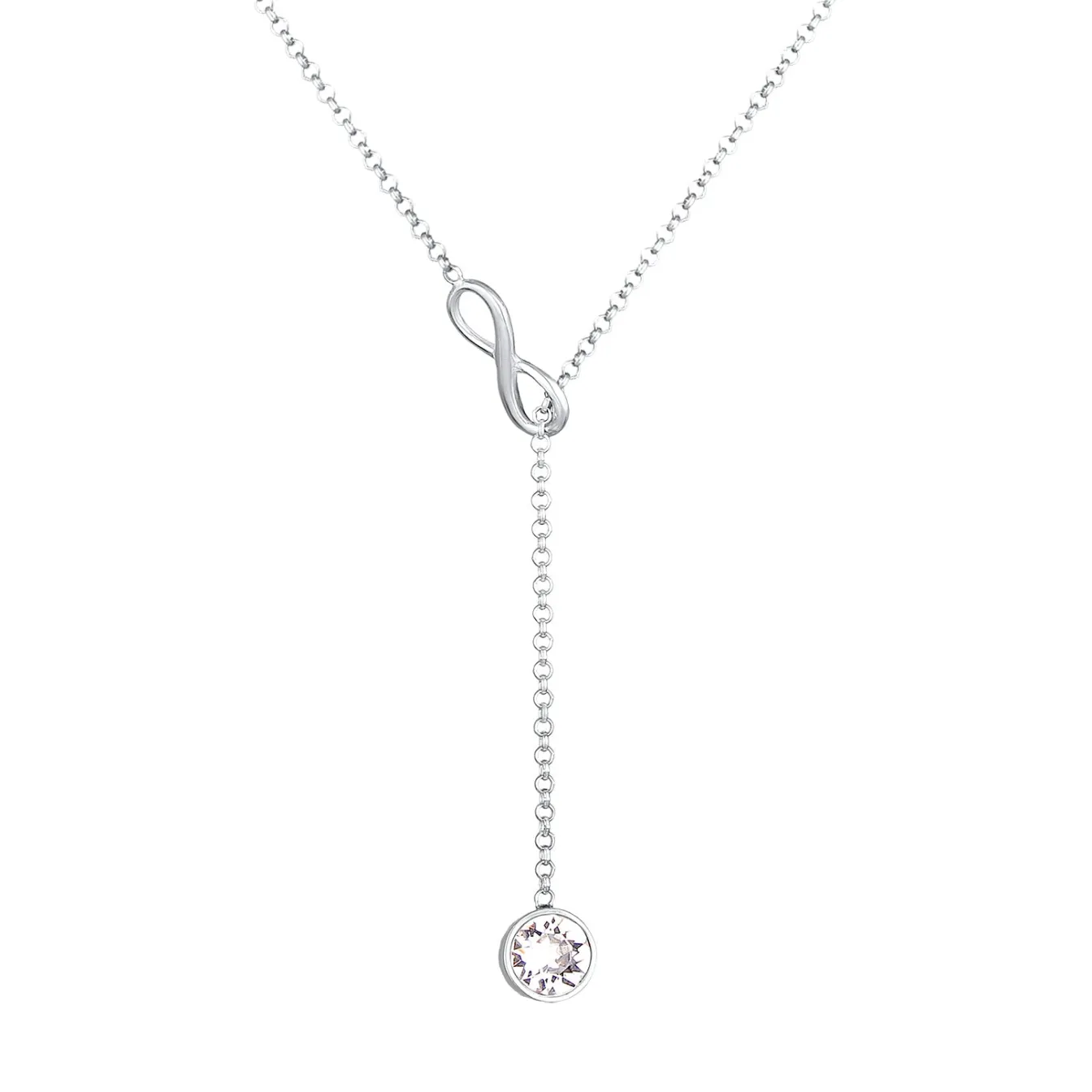 Elli "Y-Halskette Infinity | Kristall (Weiß)< Symbol-schmuck|Herz-schmuck